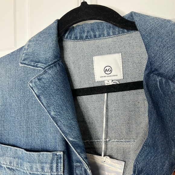 NWT AG Denim Jean Belted Full Body Jumpsuit Romper Sz Small - Picture 9 of 12